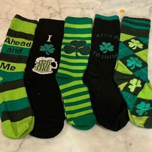 Green and Black St. Patrick's Day Socks Set